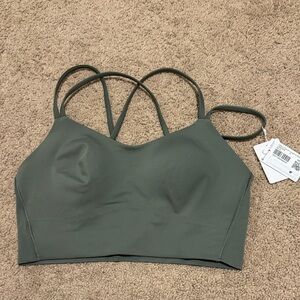 lululemon Olive Green Strappy Longline Bralette